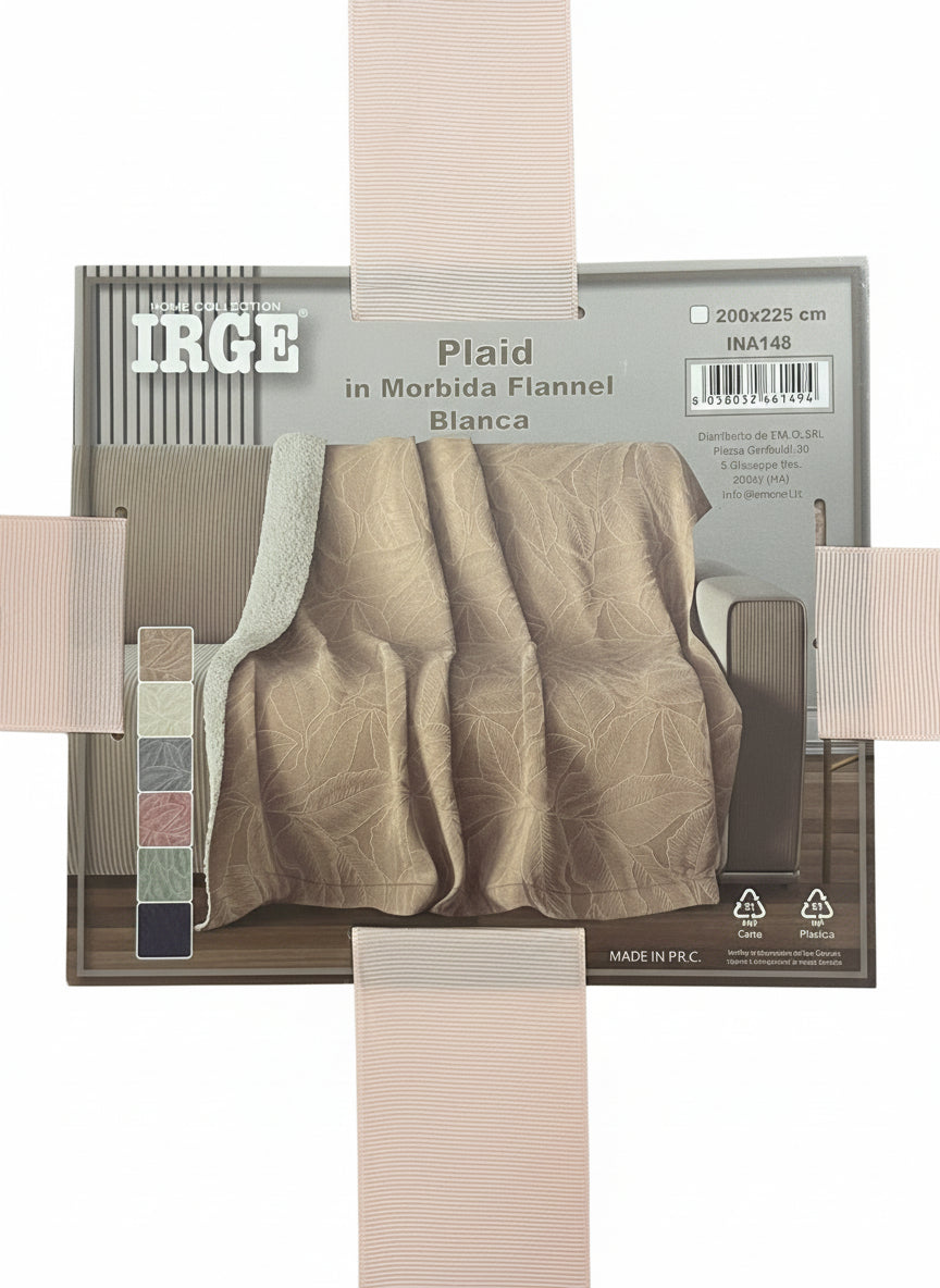 Plaid IRGE in Morbida Flannel – 200×225 cm