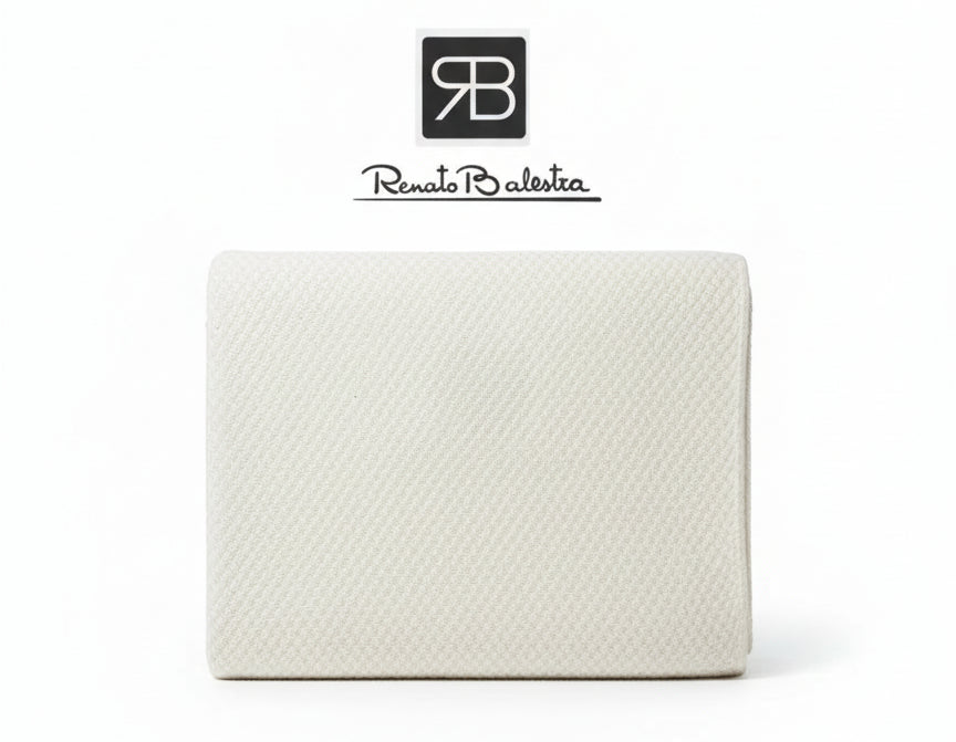 Plaid Renato Balestra in Pile colore panna con brillantini – 200×220 cm