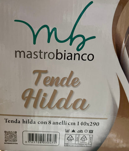 Tende Mastro Bianco – Hilda con 8 Anelli (140 x 290 cm)
