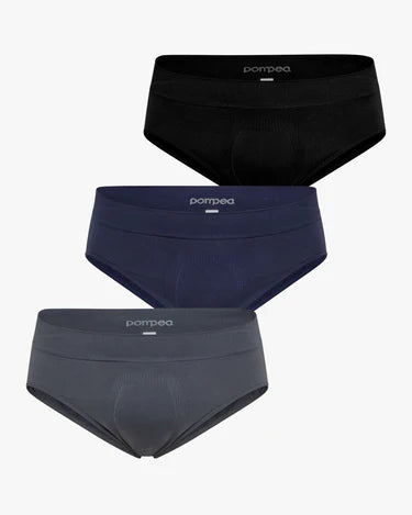 3 PEZZI - Slip da uomo Pompea Seamless in microfibra