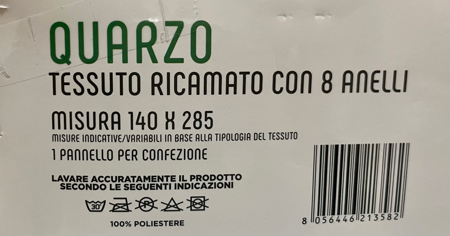 Tende Novel Maison – Quarzo con 8 Anelli (140 x 285 cm)