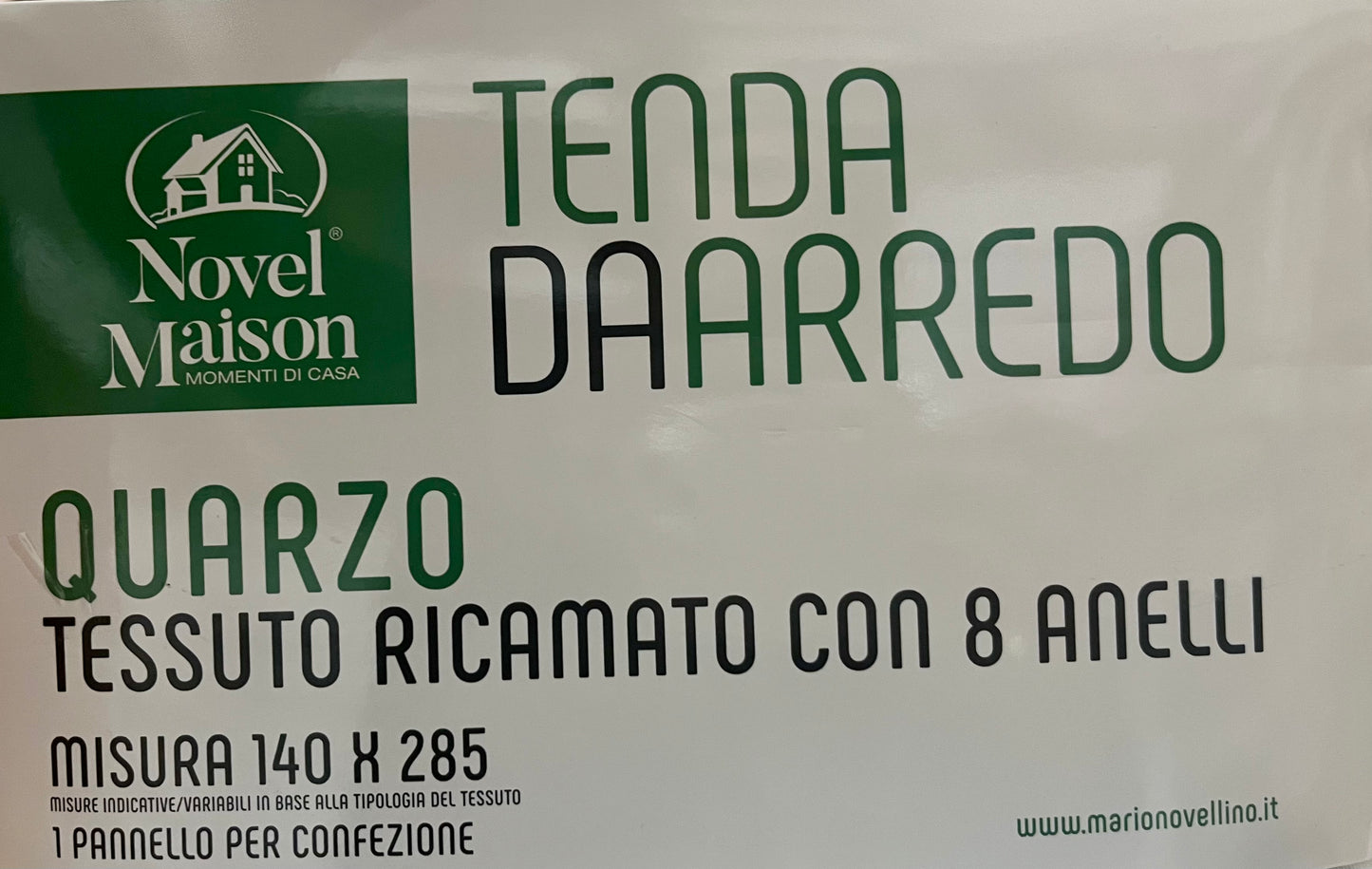 Tende Novel Maison – Quarzo con 8 Anelli (140 x 285 cm)