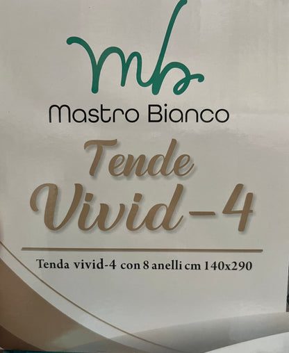 Tende Mastro Bianco – Vivid 4 con 8 Anelli (140 x 290 cm)