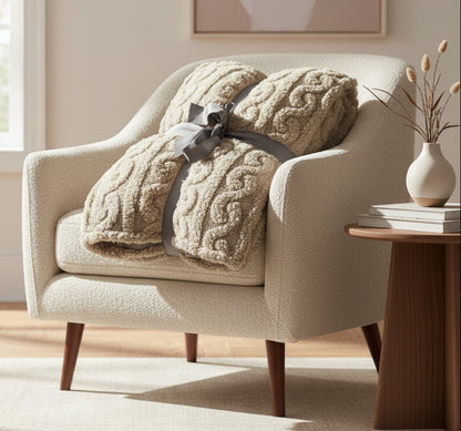 Plaid Gabriello Ucci Firenze Lapponia Jacquard Agnellato – 200×220 cm