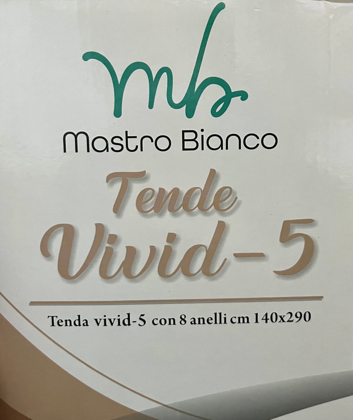 Tende Mastro Bianco – Vivid 5 con 8 Anelli (140 x 290 cm)