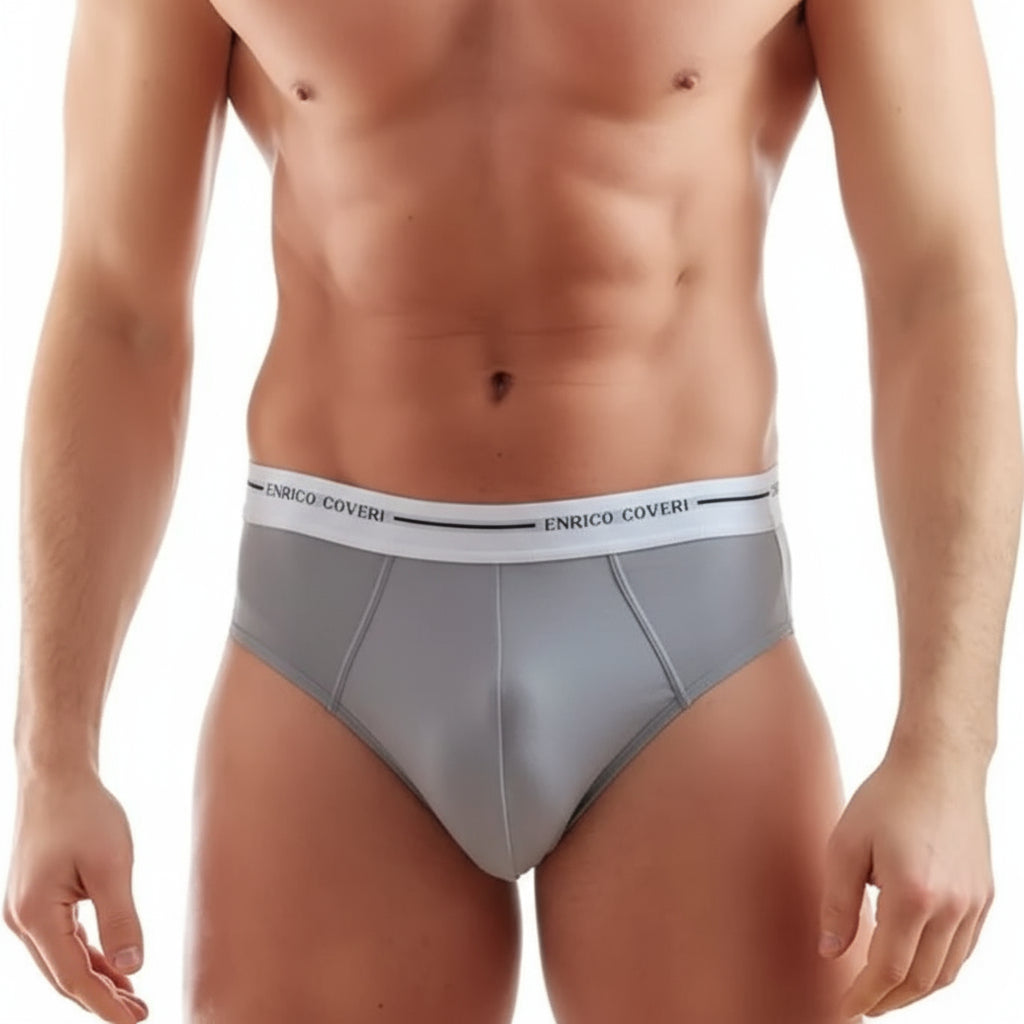 Enrico Coveri 2 PEZZI - Slip in cotone elasticizzato rasato con elastico esterno - mod. ES1000