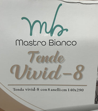 Tende Mastro Bianco – Vivid 8 con 8 Anelli (140 x 290 cm)