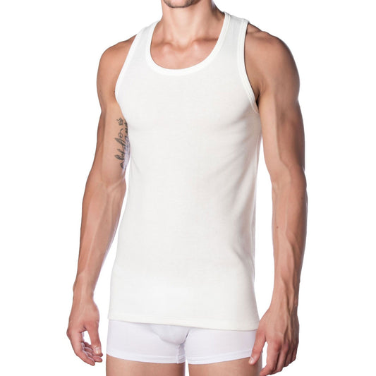 Canottiera da uomo spalla larga in lana e cotone SPEEDY