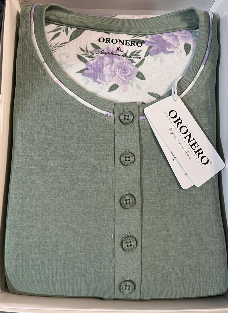 Pigiama Oro Nero in caldo cotone due colori - art. 475