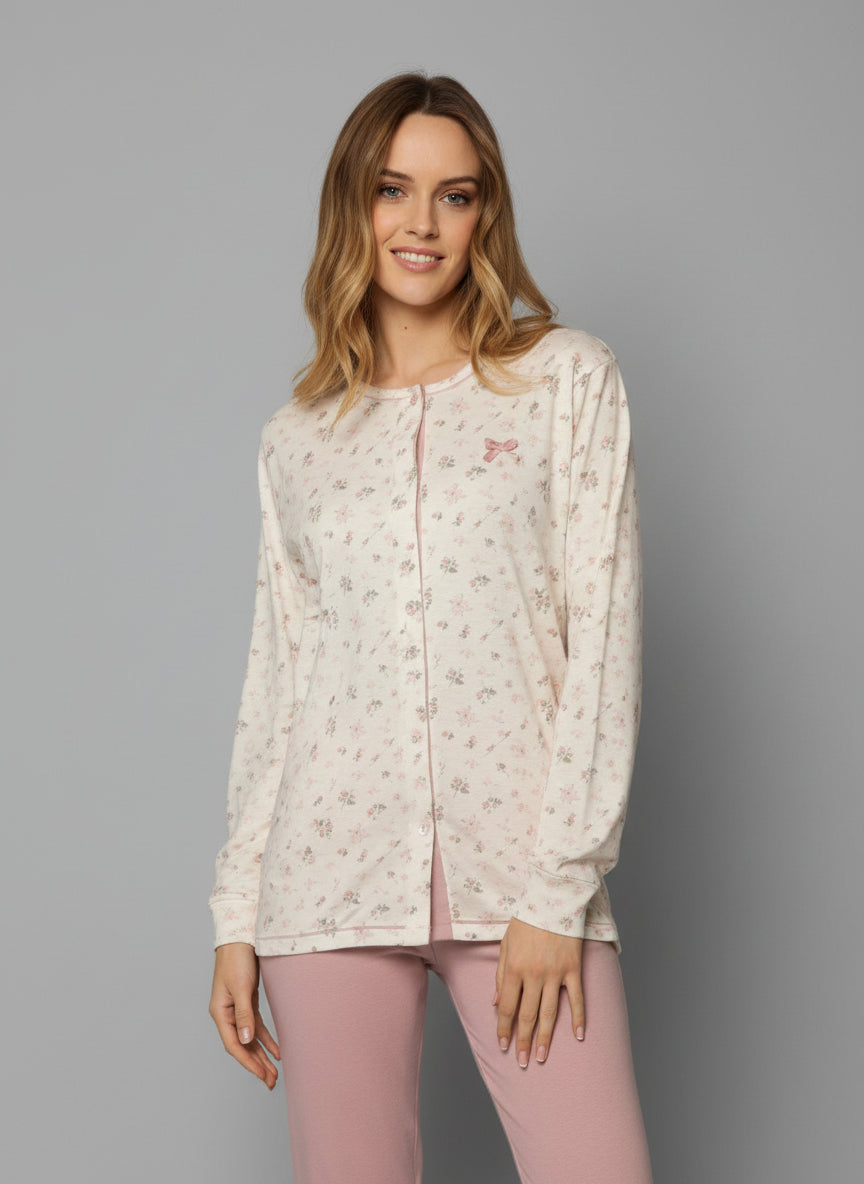 Pigiama Donna Irge in Caldo Cotone con Apertura sulla Giacca due colori – art. 2162