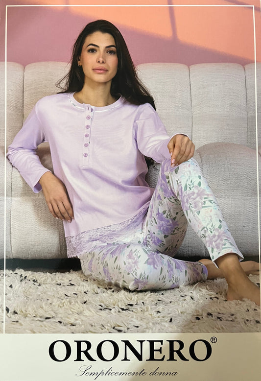 Pigiama Oro Nero in caldo cotone due colori - art. 475