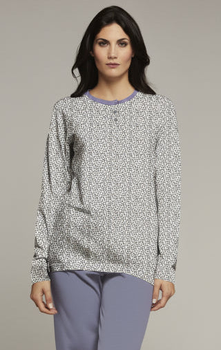 Pigiama donna Vanué caldo cotone taglia calibrata - art. 5531