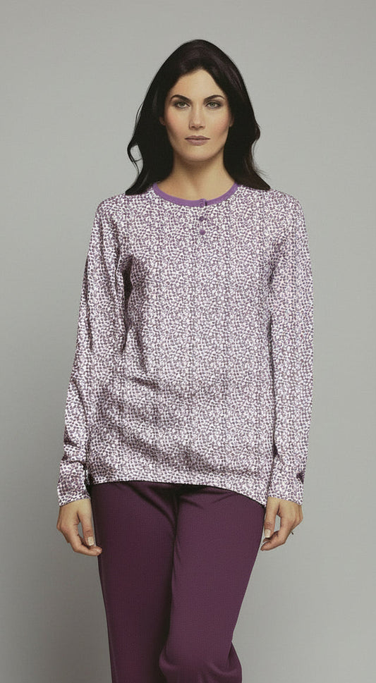 Pigiama donna Vanué caldo cotone taglia calibrata - art. 5531