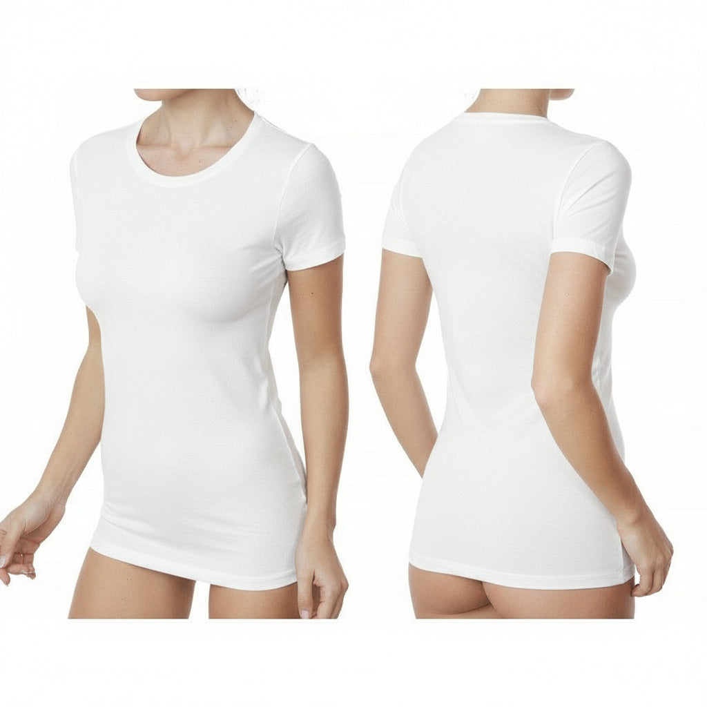 JADEA Maglia da donna  mezza manica a girocollo in cotone modal - Art. 4181