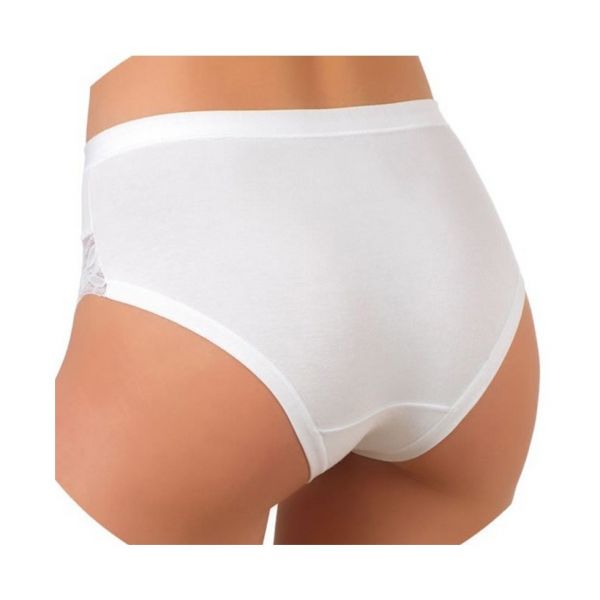 JADEA 3 slip midi in cotone modal con fascia e pizzo frontale - art. 521