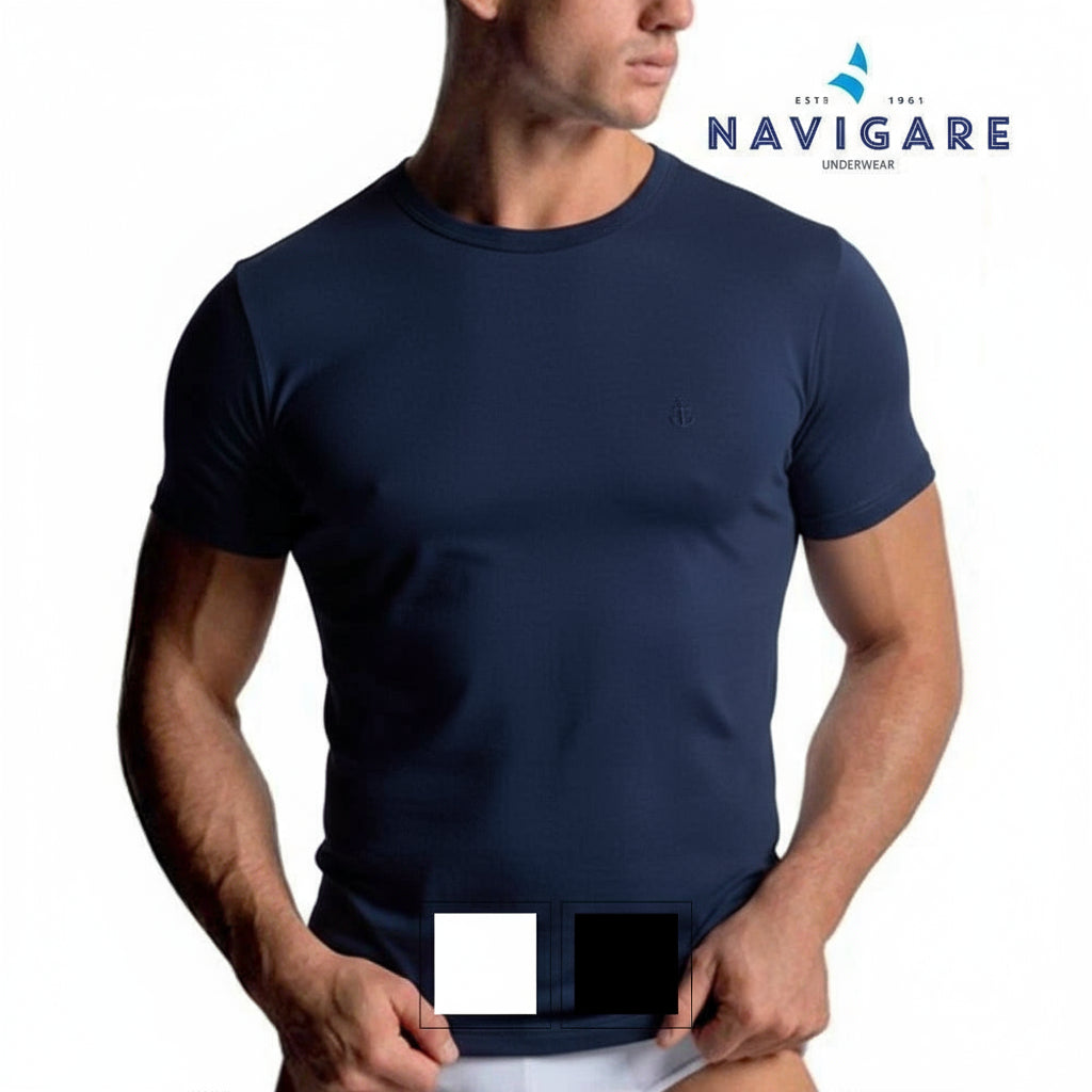 3 PEZZI - Maglia Uomo Navigare Girocollo Art. 111 - Caldo Cotone