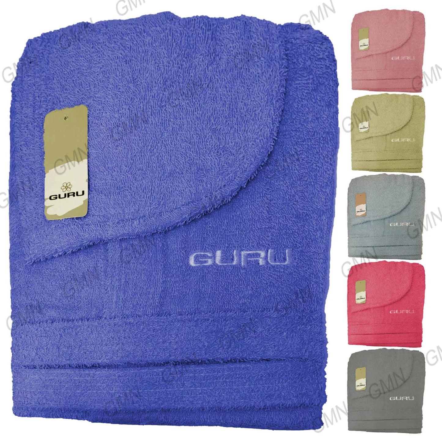 Accappatoio in Spugna con Cappuccio GURU da Uomo e da Donna  in 6 colori