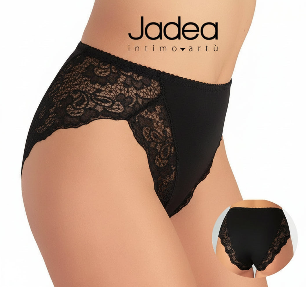 JADEA 3 Slip in cotone modal con bordo a smerlo e pizzo - Art. 530