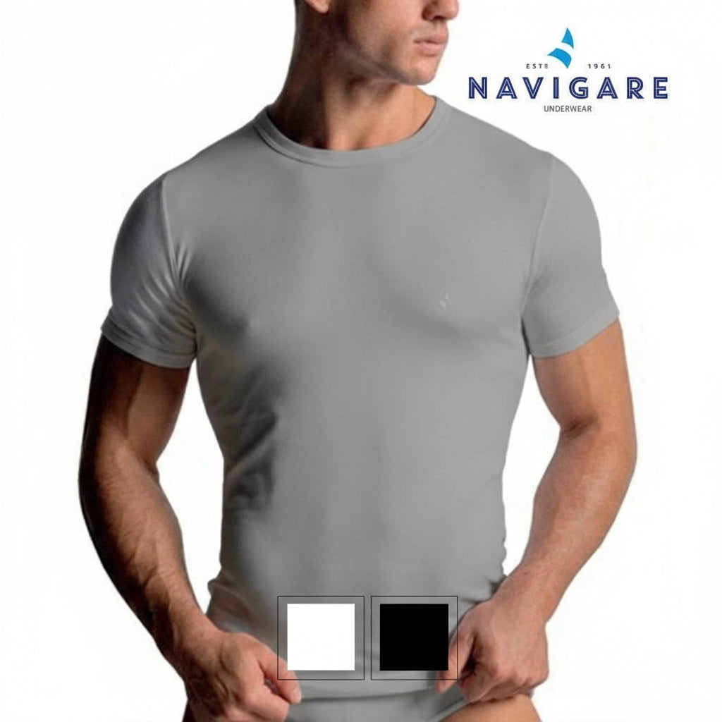 3 PEZZI - Maglia Uomo Navigare Girocollo Art. 111 - Caldo Cotone