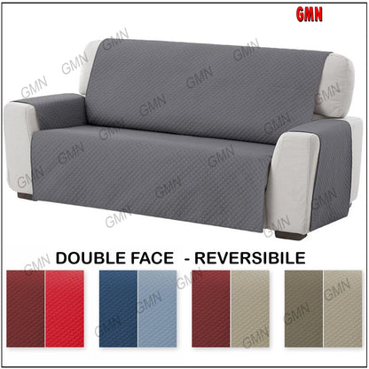 Copridivano / Salvadivano Trapuntato Reversibile Double Face in 5 coppie di colori - 1, 2. 3 e 4 posti