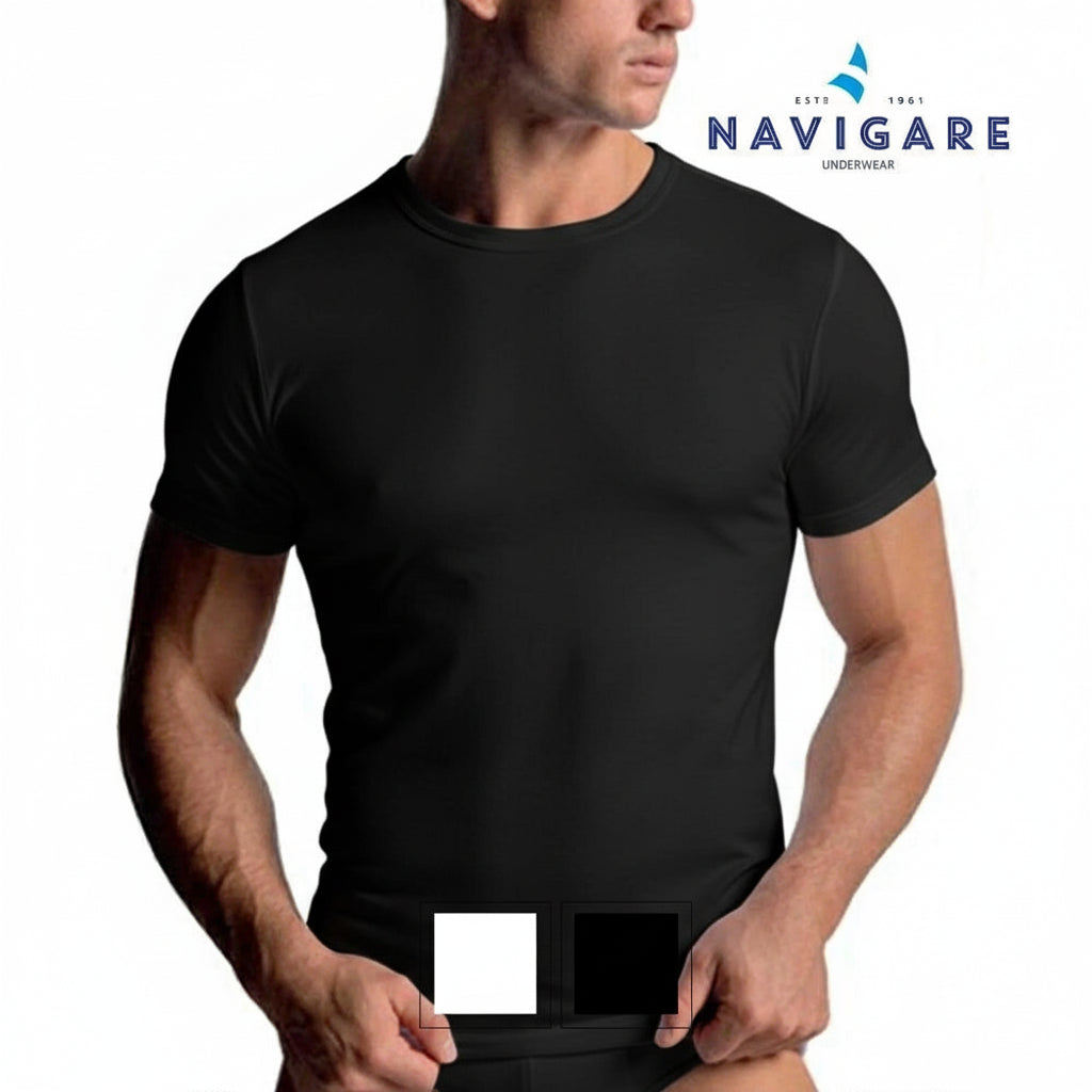 3 PEZZI - Maglia Uomo Navigare Girocollo Art. 111 - Caldo Cotone