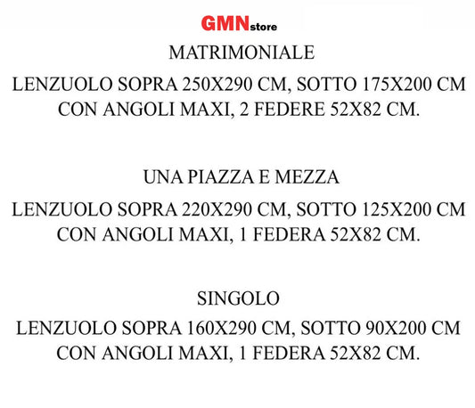 Set Lenzuola 100% Cotone IRGE – Comfort e Qualità Made in Italy