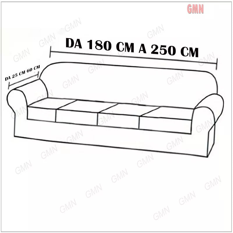 Copridivano Elasticizzato IMPERIALE - 1, 2, 3 e 4 posti
