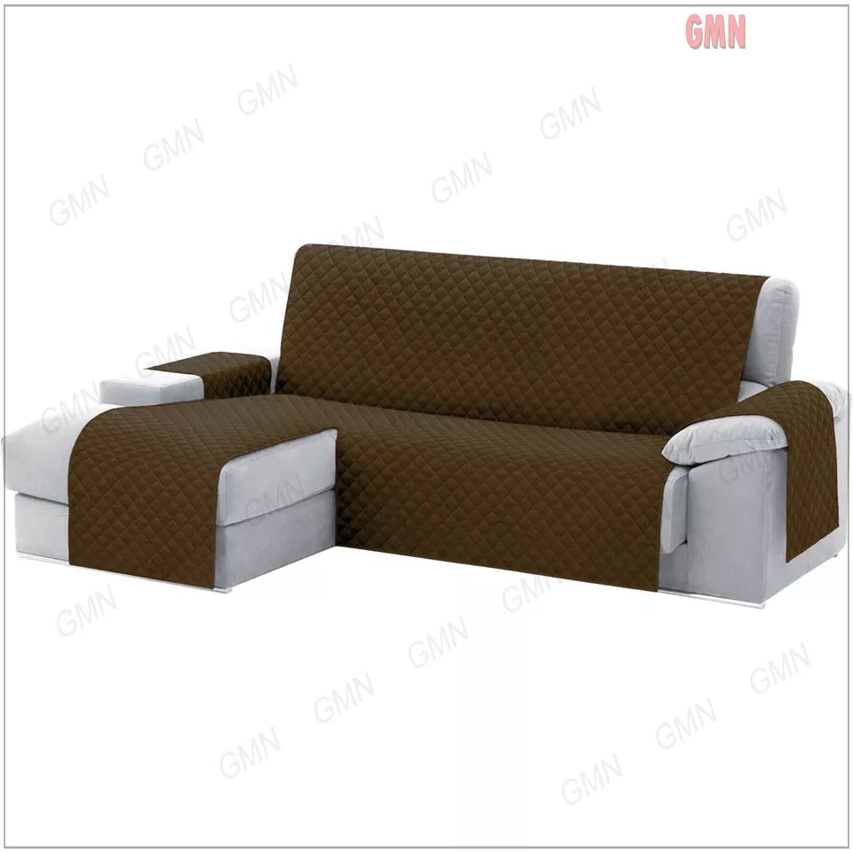 Copridivano Angolare Trapuntato con Penisola Destra e Sinistra – Reversibile Double Face per divani da 2, 3 o 4 posti