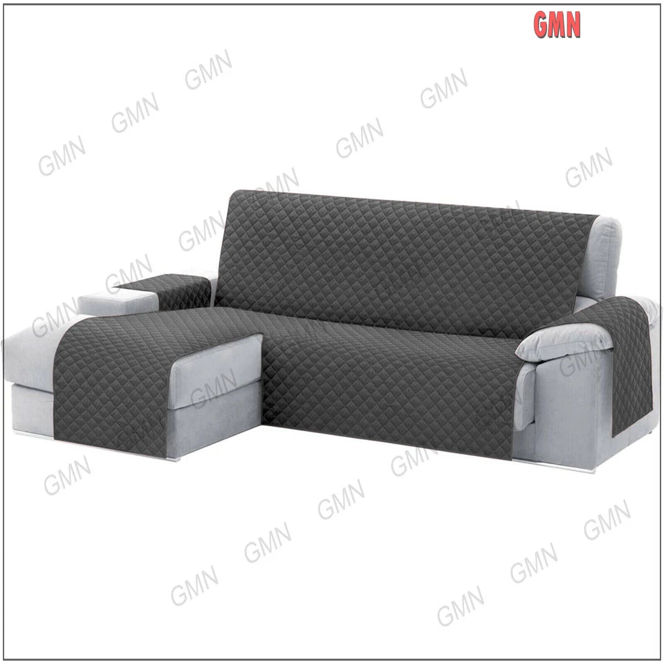 Copridivano Angolare Trapuntato con Penisola Destra e Sinistra – Reversibile Double Face per divani da 2, 3 o 4 posti