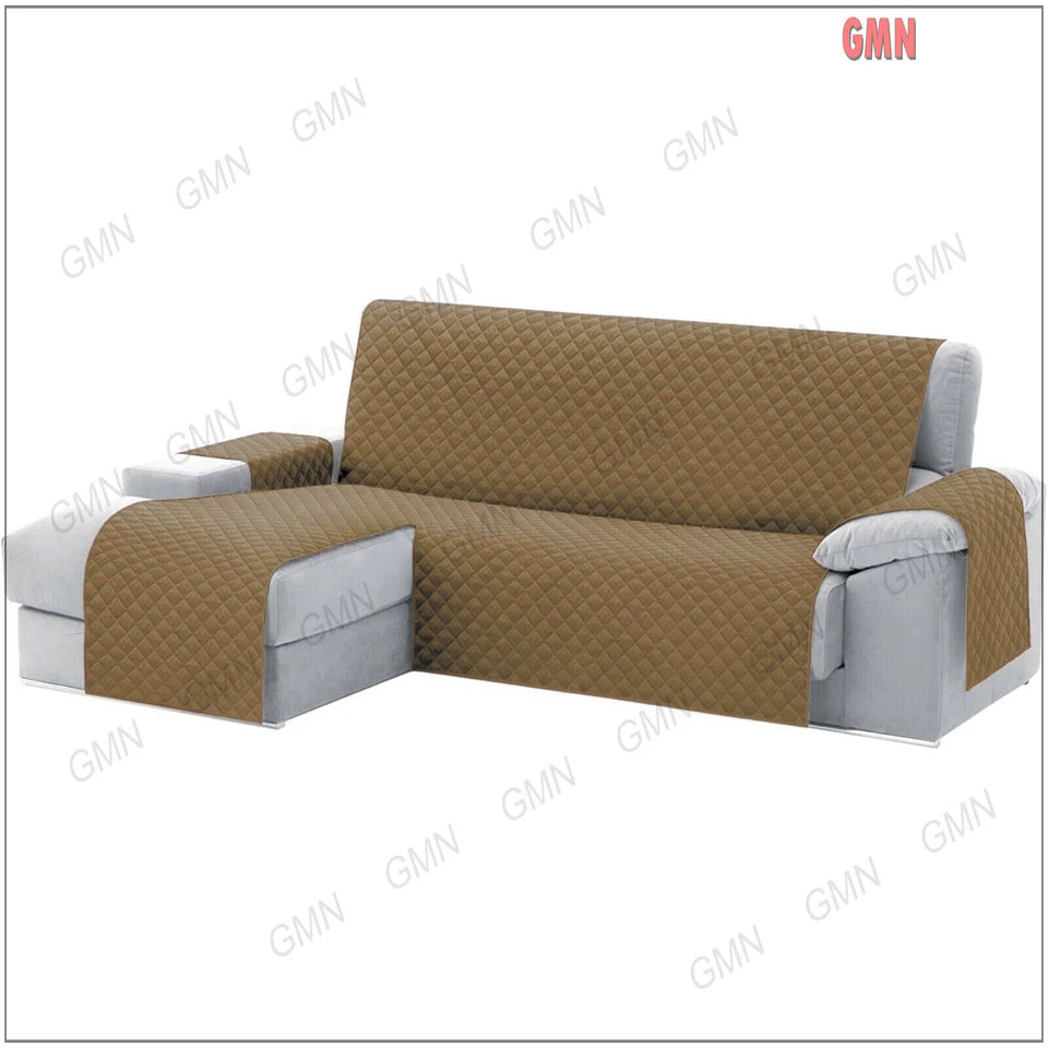 Copridivano Angolare Trapuntato con Penisola Destra e Sinistra – Reversibile Double Face per divani da 2, 3 o 4 posti