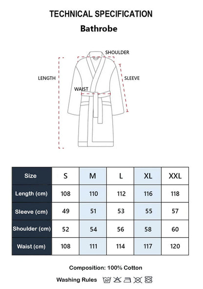Accappatoio in Spugna con Cappuccio GURU da Uomo e da Donna  in 6 colori