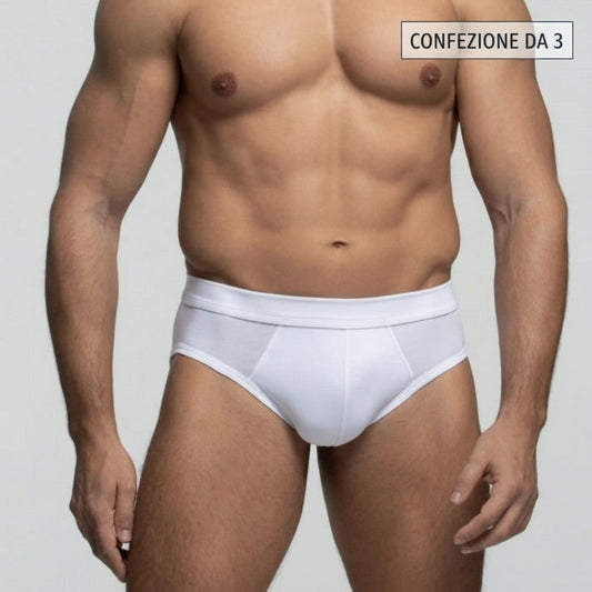 3 PEZZI - Slip da uomo Pompea Seamless in microfibra